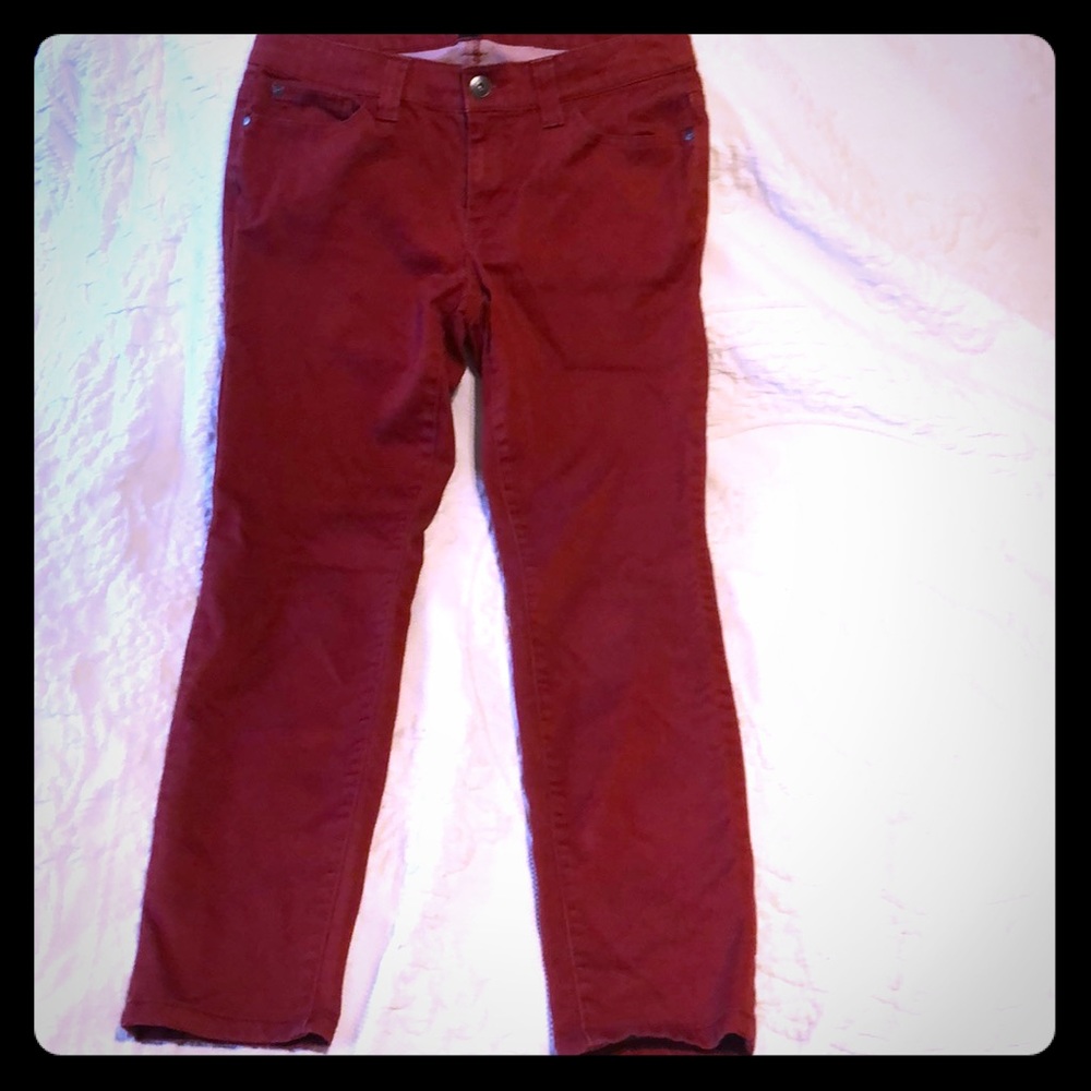 Cranberry red jeans